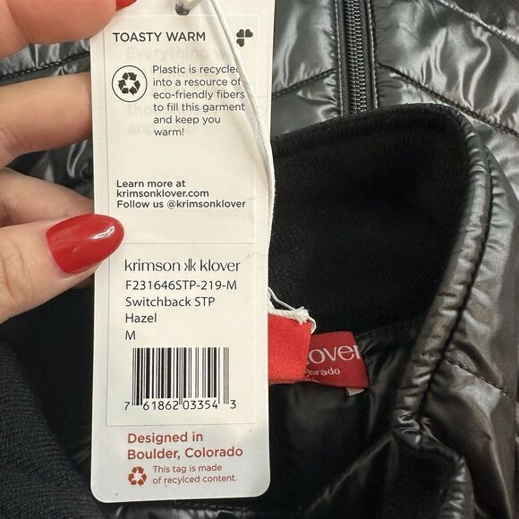 NWT KRIMSON KLOVER Switchback Jacket Insulated Nordic Hazel Black Sz Medium - Picture 6 of 8